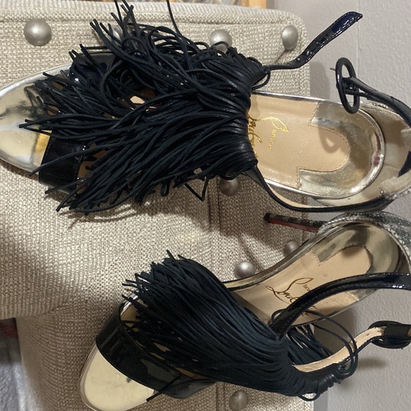 CHRISTIAN LOUBOUTIN Cassanovella Fringe Sandals